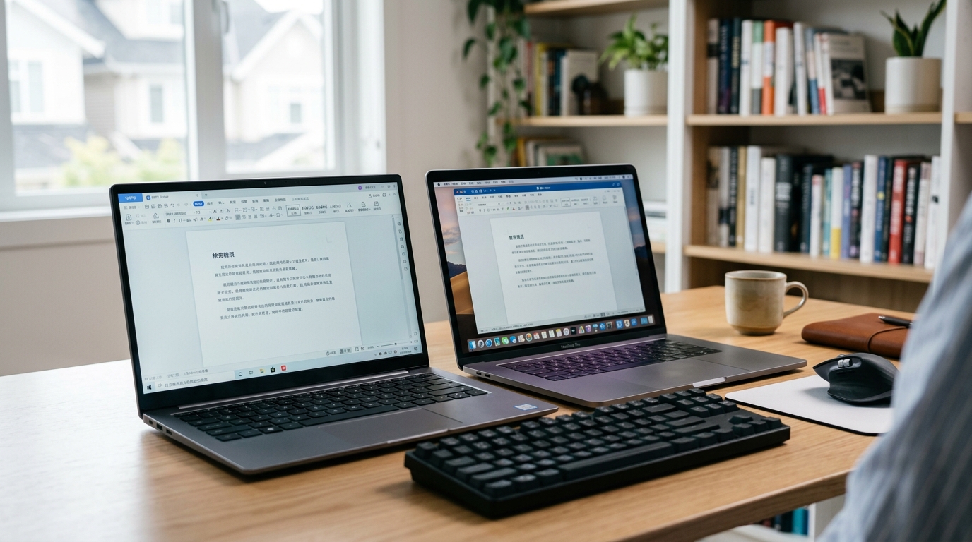 WPS电脑版Windows版与Mac版界面对比
