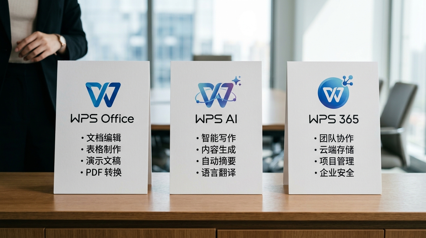 WPS Office WPS AI WPS 365 区别对比图