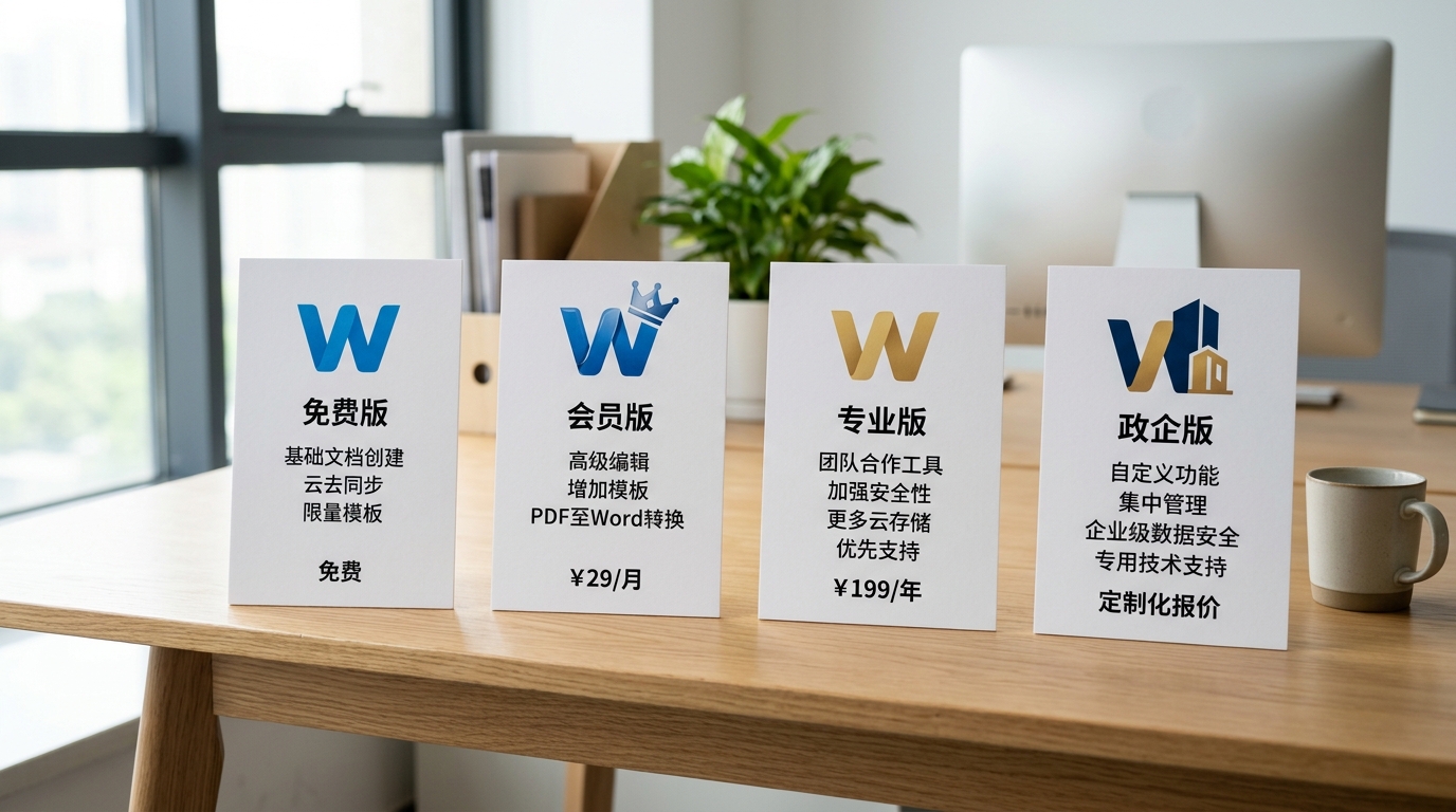 WPS电脑版四大版本区别对比
